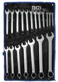 Maul-Ringschlüssel-Satz - Größen 8 Bis 32 Mm - In Tetron-Rolltasche - 19-tlg.