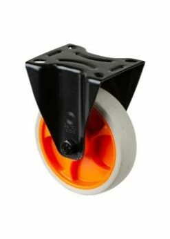 Transportrolle-Bockrolle Mit Gabel Aus Stahlblech - Rad-Ø 125 Mm - Bauhöhe 155 Mm - Tragkraft 120 Kg