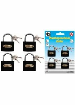 Vorhängeschloss-Satz - Gleichschließend - Typ L-35 Mm - 4-tlg.