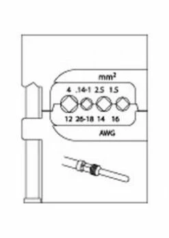 Modul-Einsatz - Für Schwere Steckverbinder - 1,5-4mm² - AWG 26-12