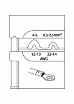 Modul-Einsatz - Für Unisolierte Kabelschuhe - 0,5-2,5/4-6 Mm²