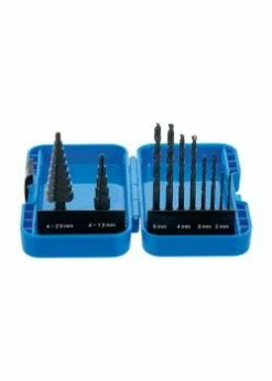 Stufenbohrer- Und Spiralbohrer-Satz - HSS - Ø 4 Bis 20 Mm - Ø 2 Bis 5 Mm - 10-tlg.